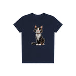 T-shirt Cat graphic 0022 - Navy