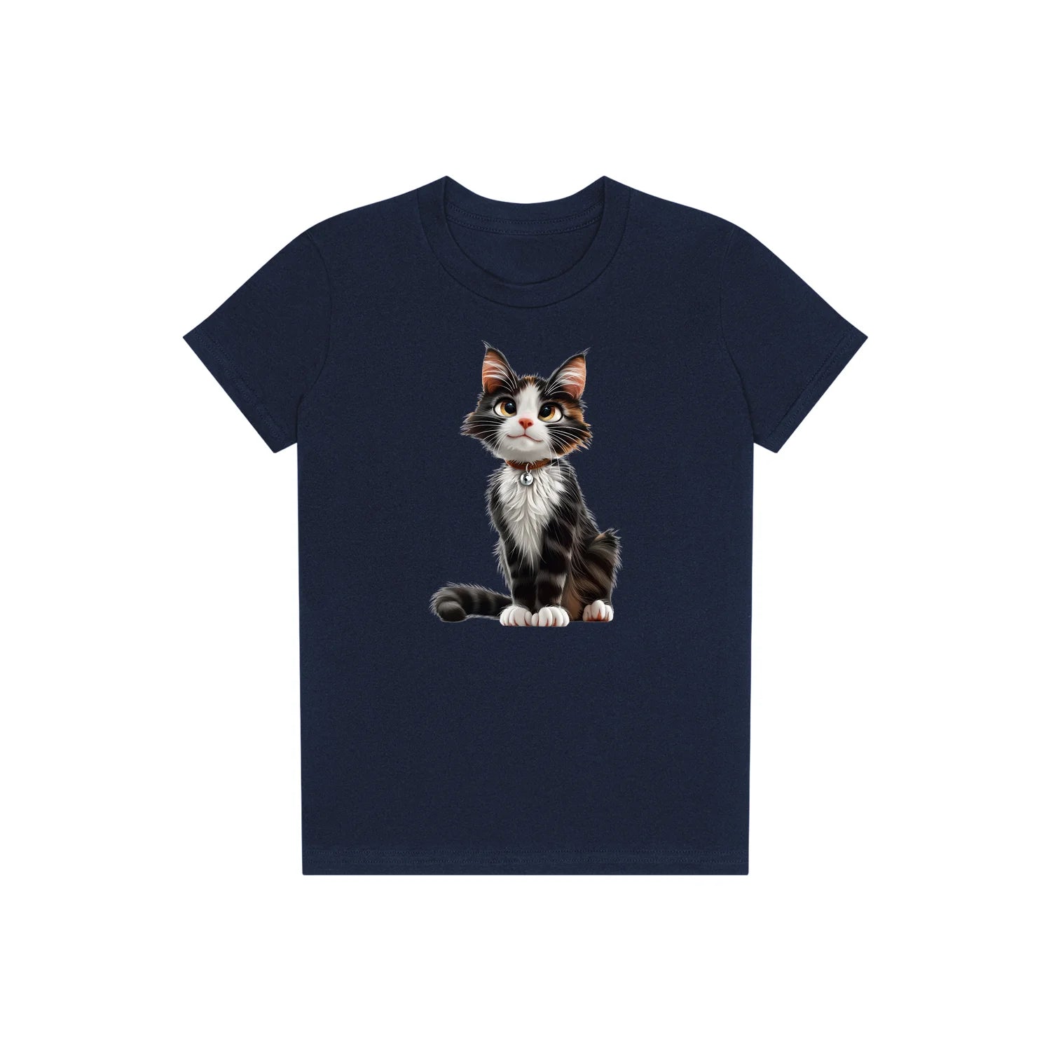 T-shirt Cat graphic 0022 - Navy