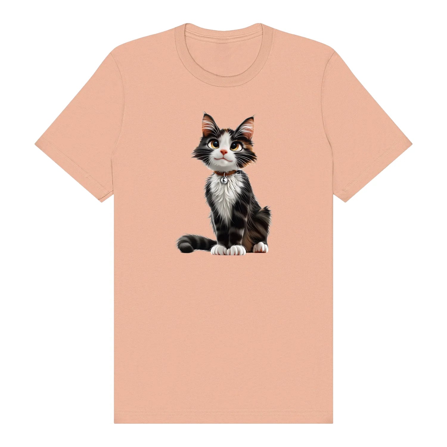 T-shirt Cat graphic 0022 - Peach