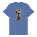 T-shirt Cat graphic 0023 - Columbia Blue