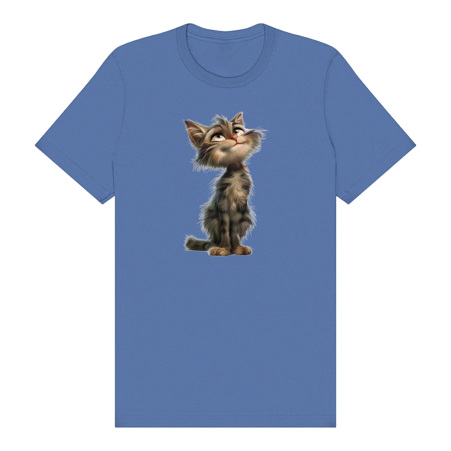 T-shirt Cat graphic 0023 - Columbia Blue