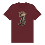 T-shirt Cat graphic 0023 - Maroon