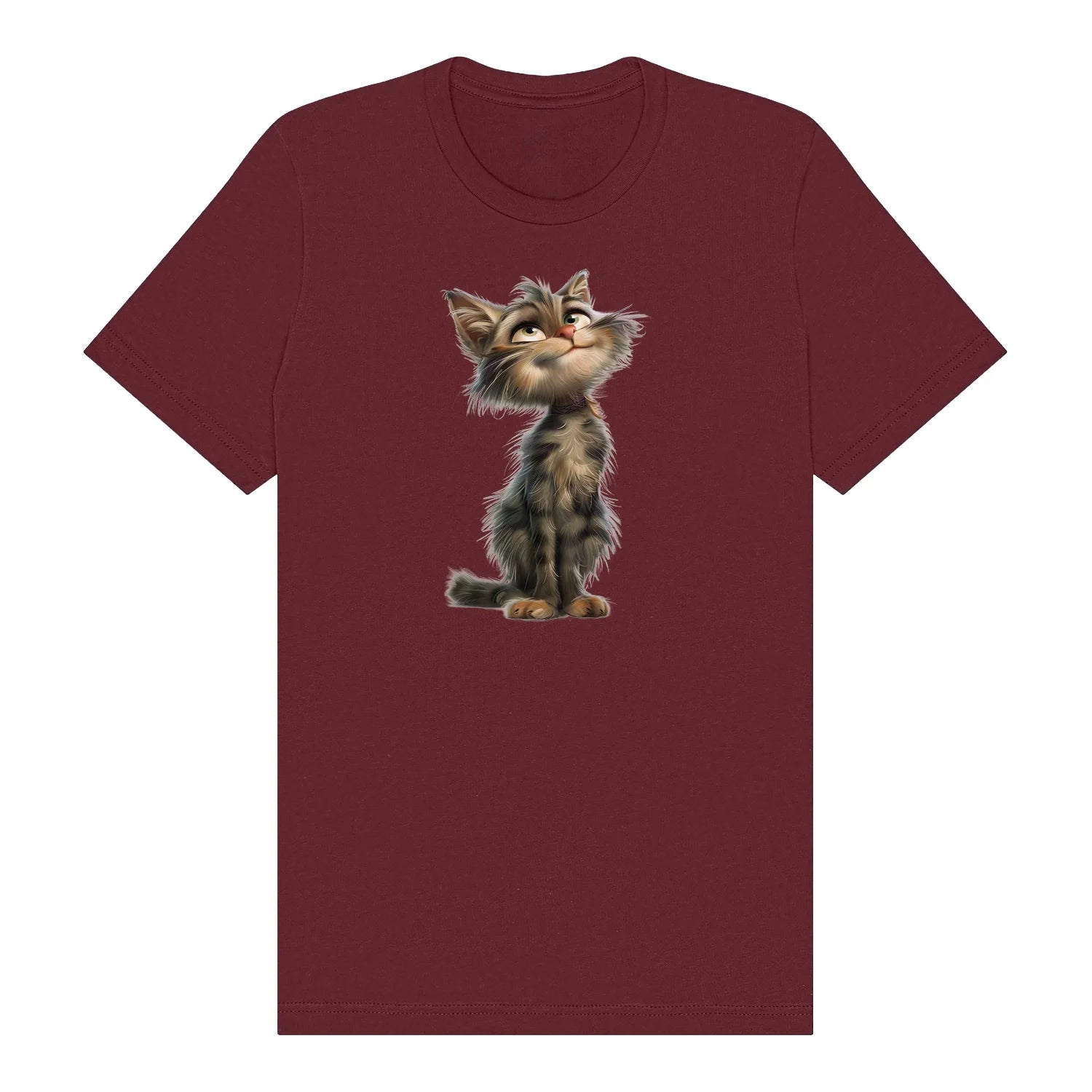 T-shirt Cat graphic 0023 - Maroon