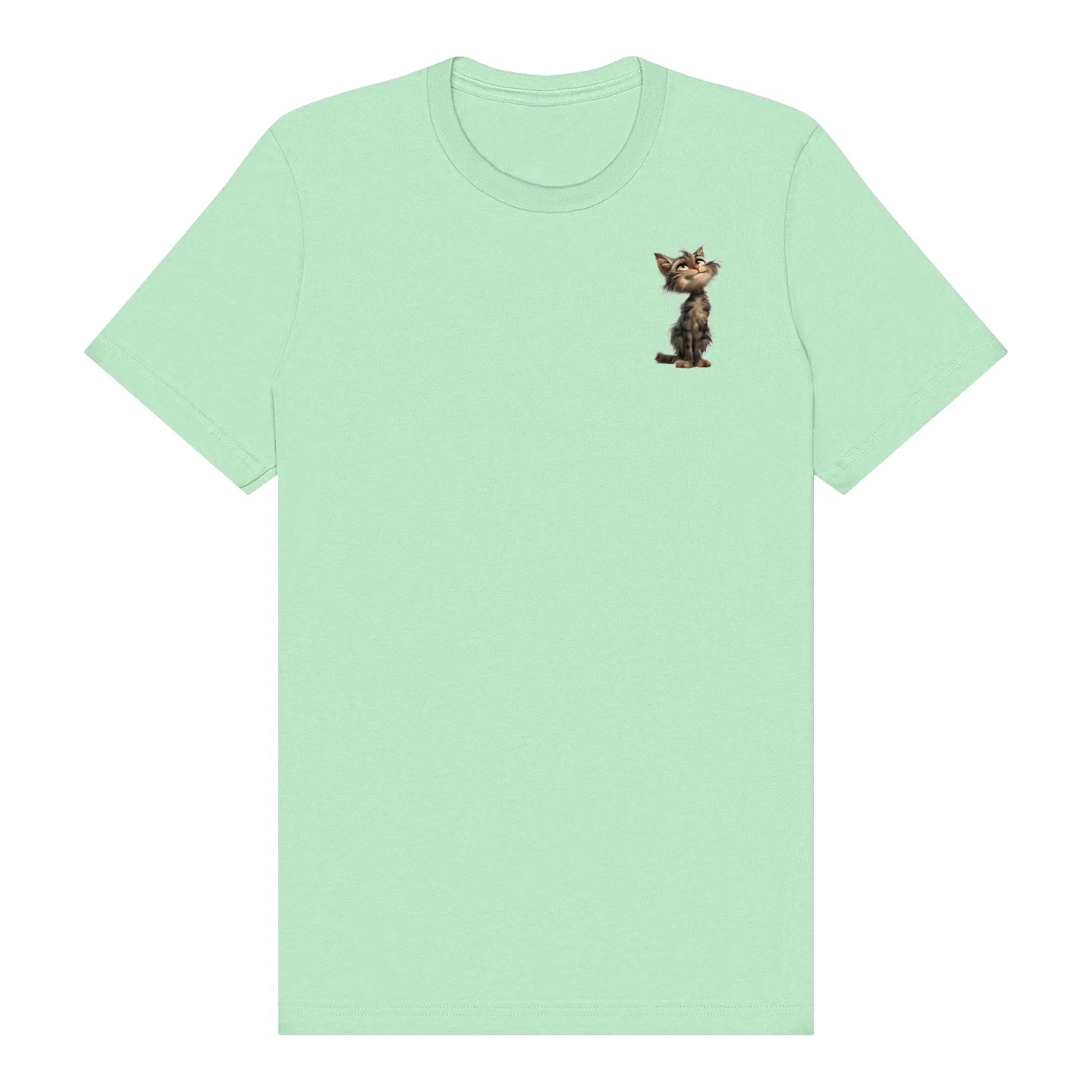 T-shirt Cat graphic 0023 - Mint
