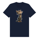 T-shirt Cat graphic 0023 - Navy