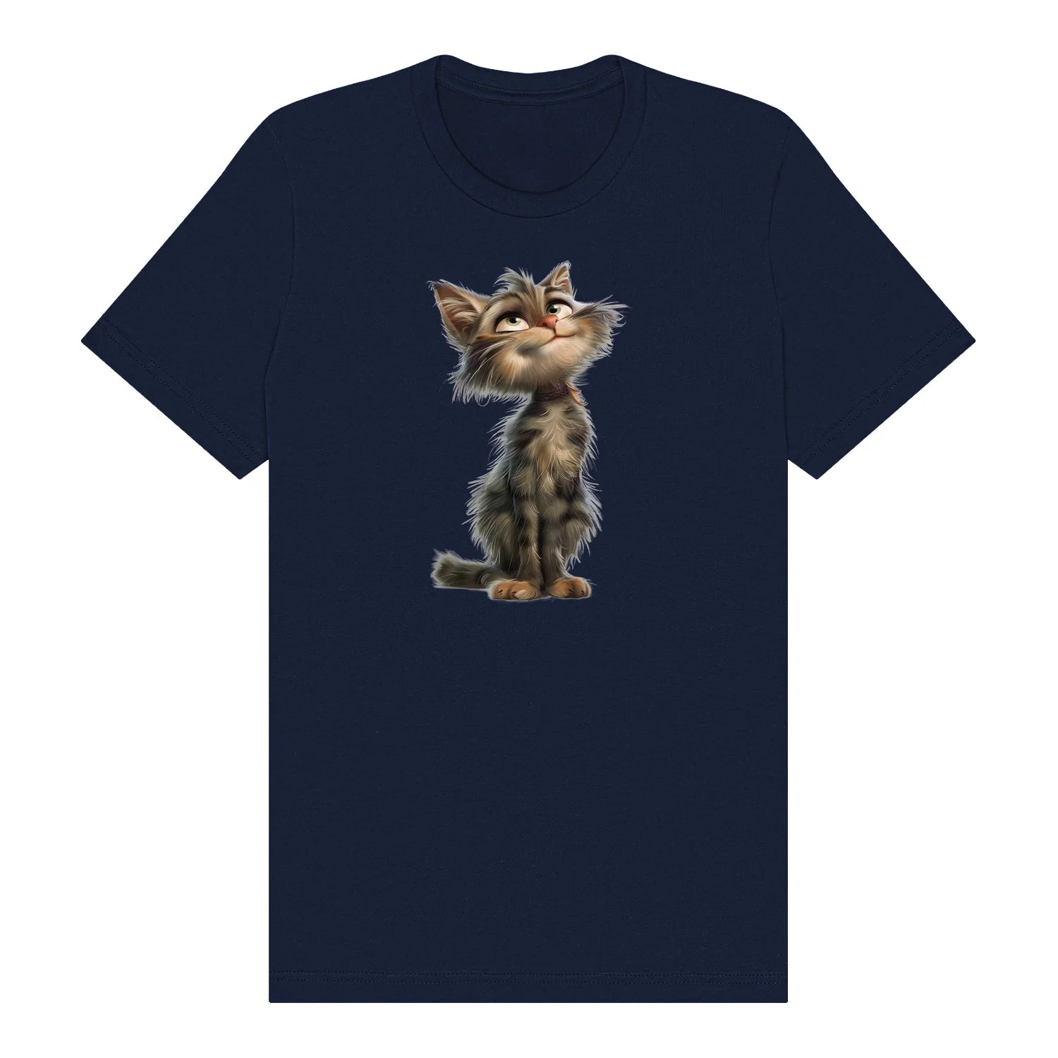 T-shirt Cat graphic 0023 - Navy