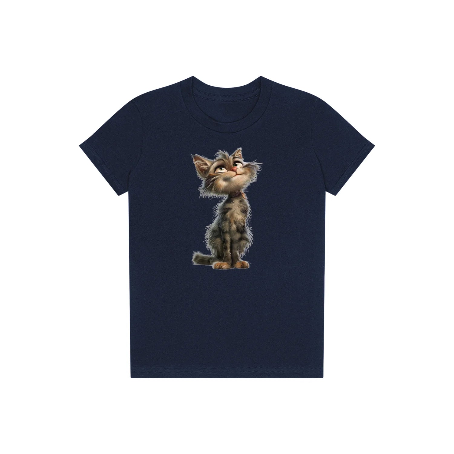 T-shirt Cat graphic 0023 - Navy