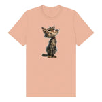 T-shirt Cat graphic 0023 - Peach