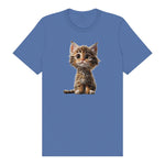 T-shirt Cat graphic 0024 - Columbia Blue