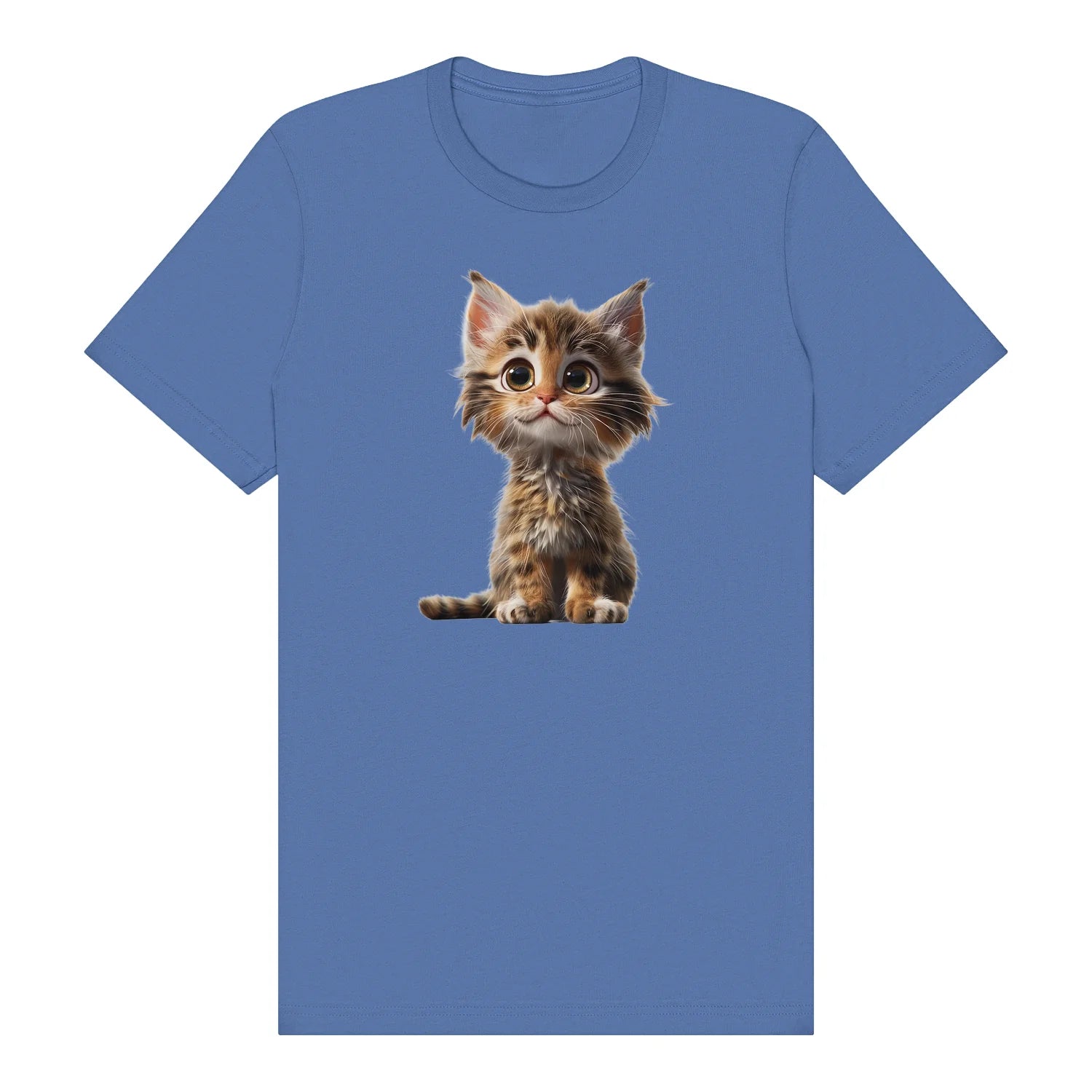 T-shirt Cat graphic 0024 - Columbia Blue