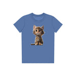 T-shirt Cat graphic 0024 - Columbia Blue