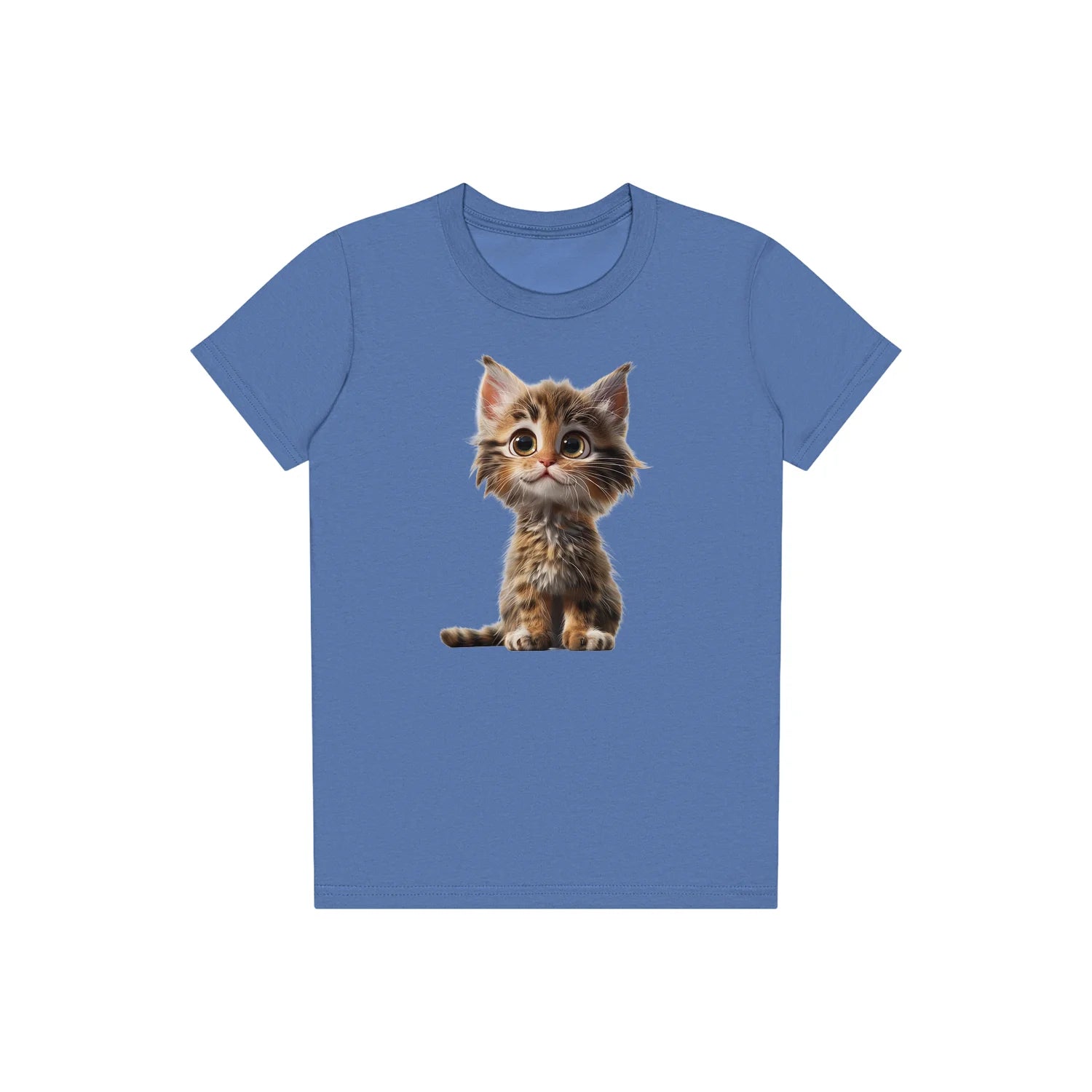 T-shirt Cat graphic 0024 - Columbia Blue