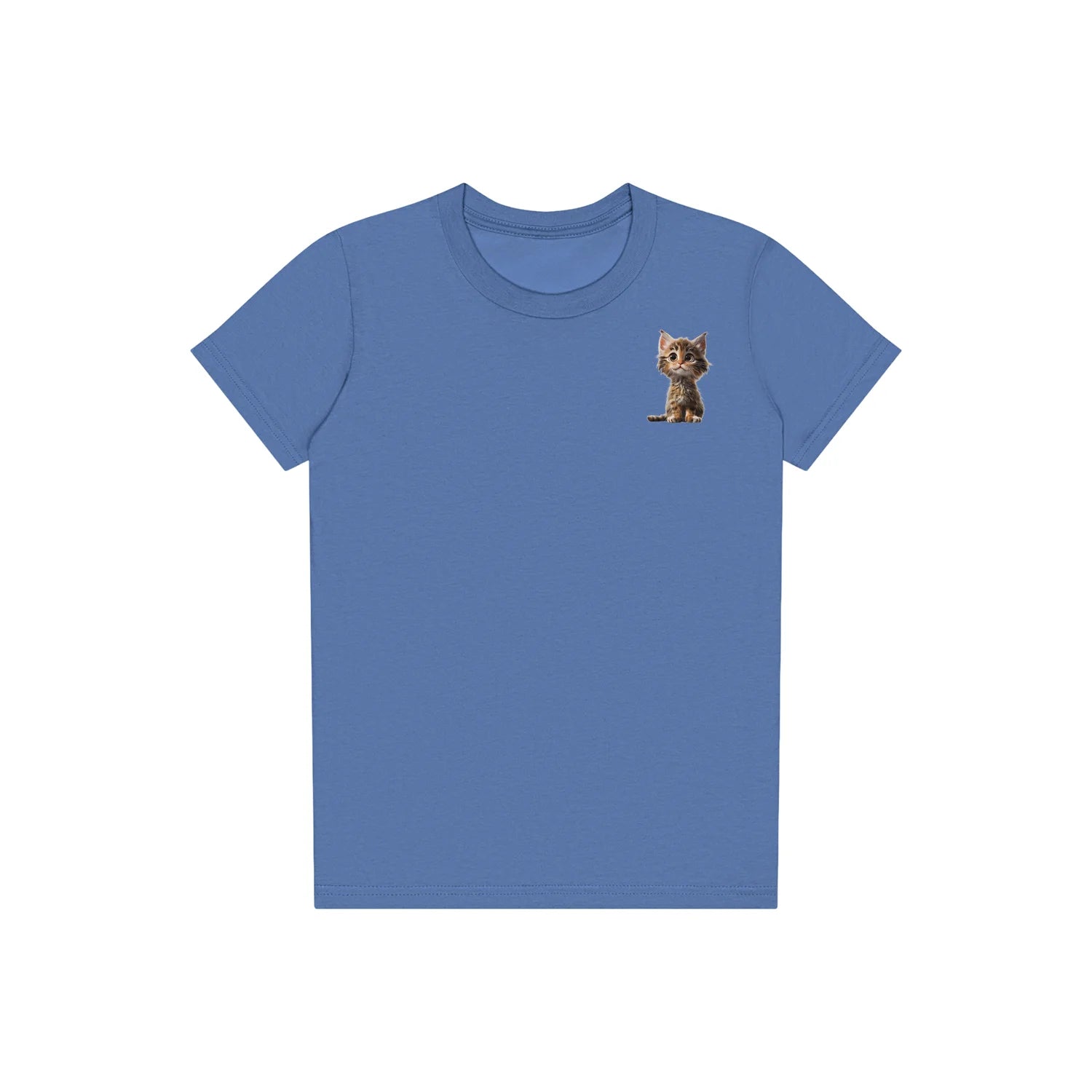 T-shirt Cat graphic 0024 - Columbia Blue