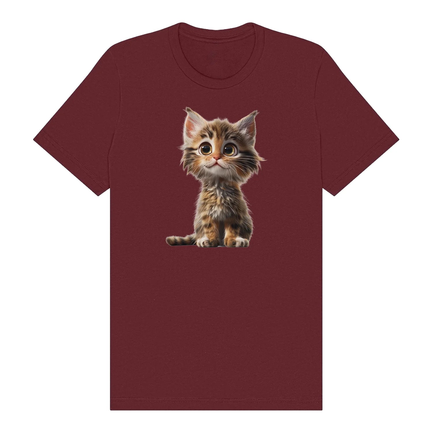T-shirt Cat graphic 0024 - Maroon
