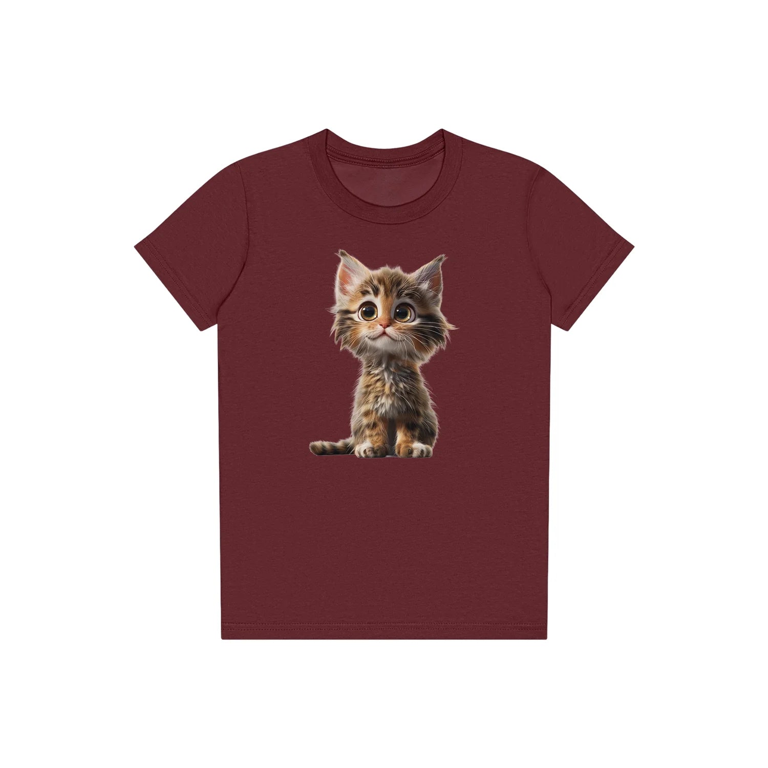 T-shirt Cat graphic 0024 - Maroon