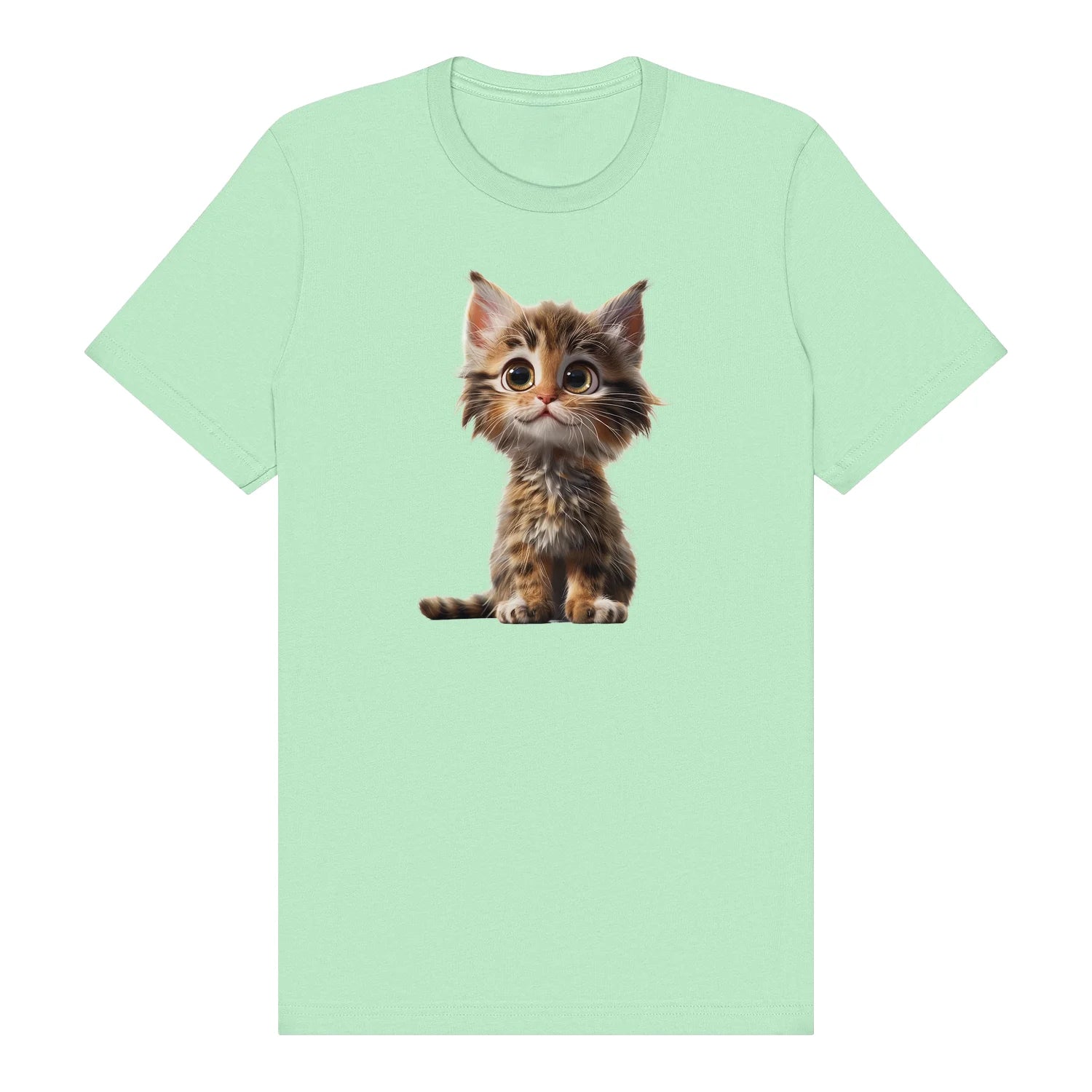 T-shirt Cat graphic 0024 - Mint