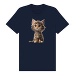 T-shirt Cat graphic 0024 - Navy
