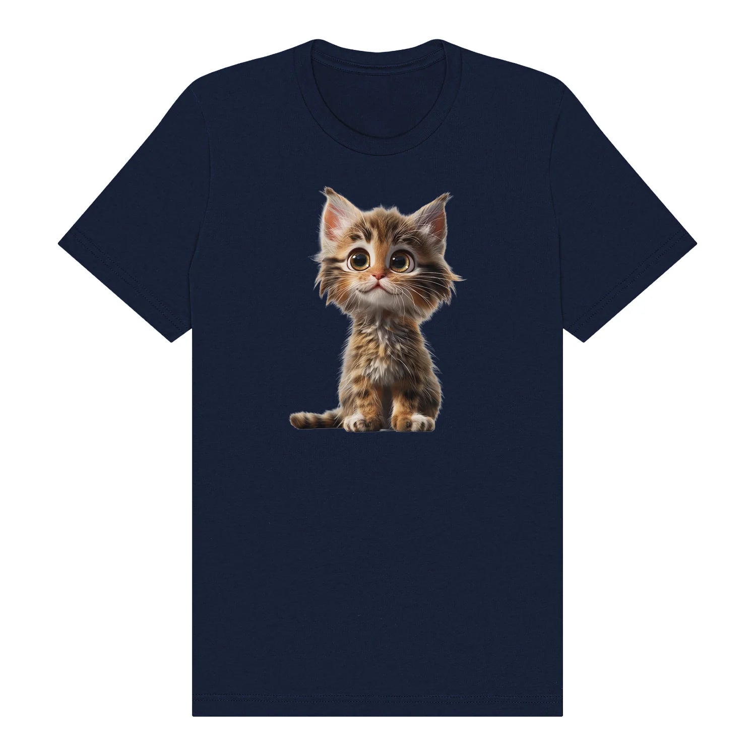 T-shirt Cat graphic 0024 - Navy