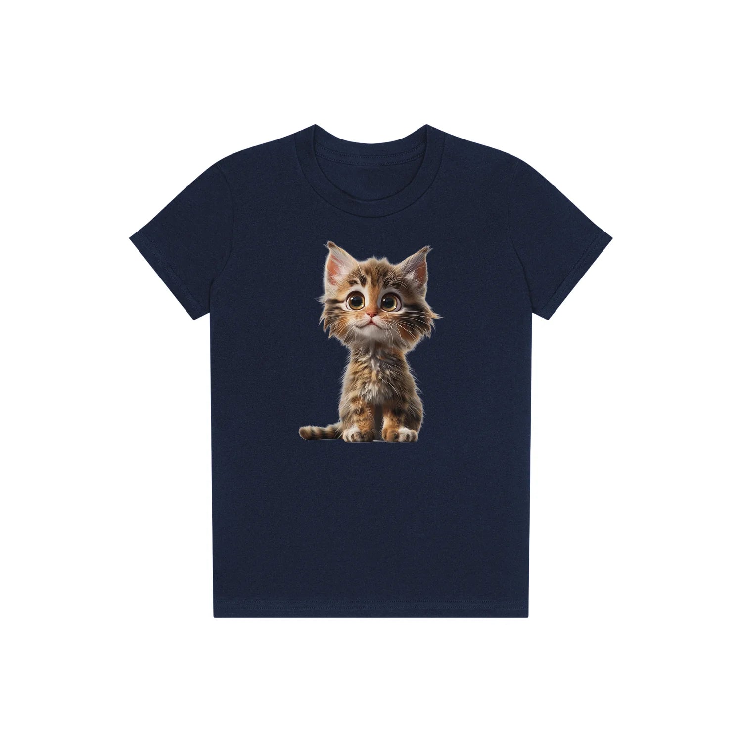 T-shirt Cat graphic 0024 - Navy