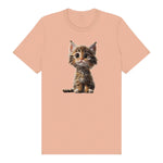 T-shirt Cat graphic 0024 - Peach