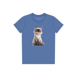 T-shirt Cat graphic 0025 - Columbia Blue