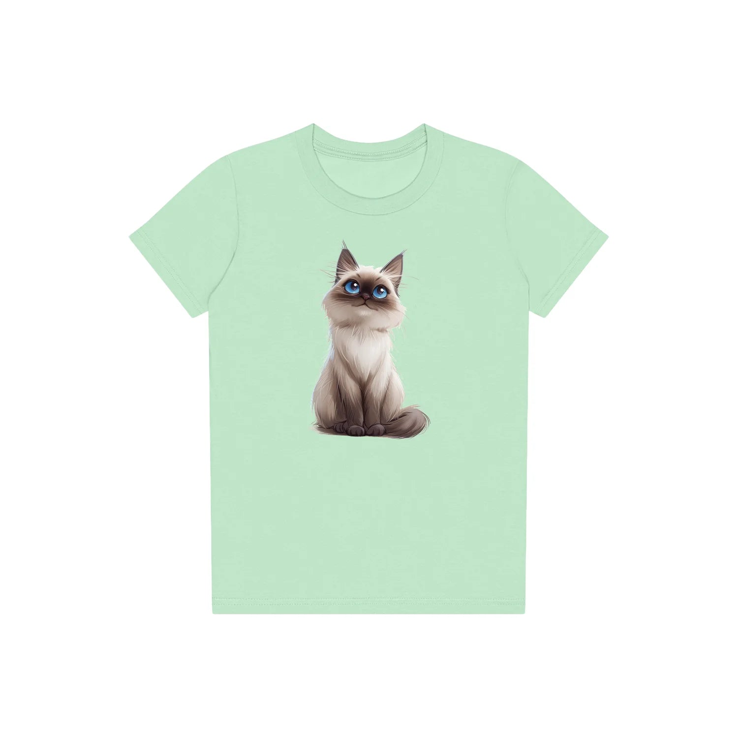 T-shirt Cat graphic 0025 - Mint