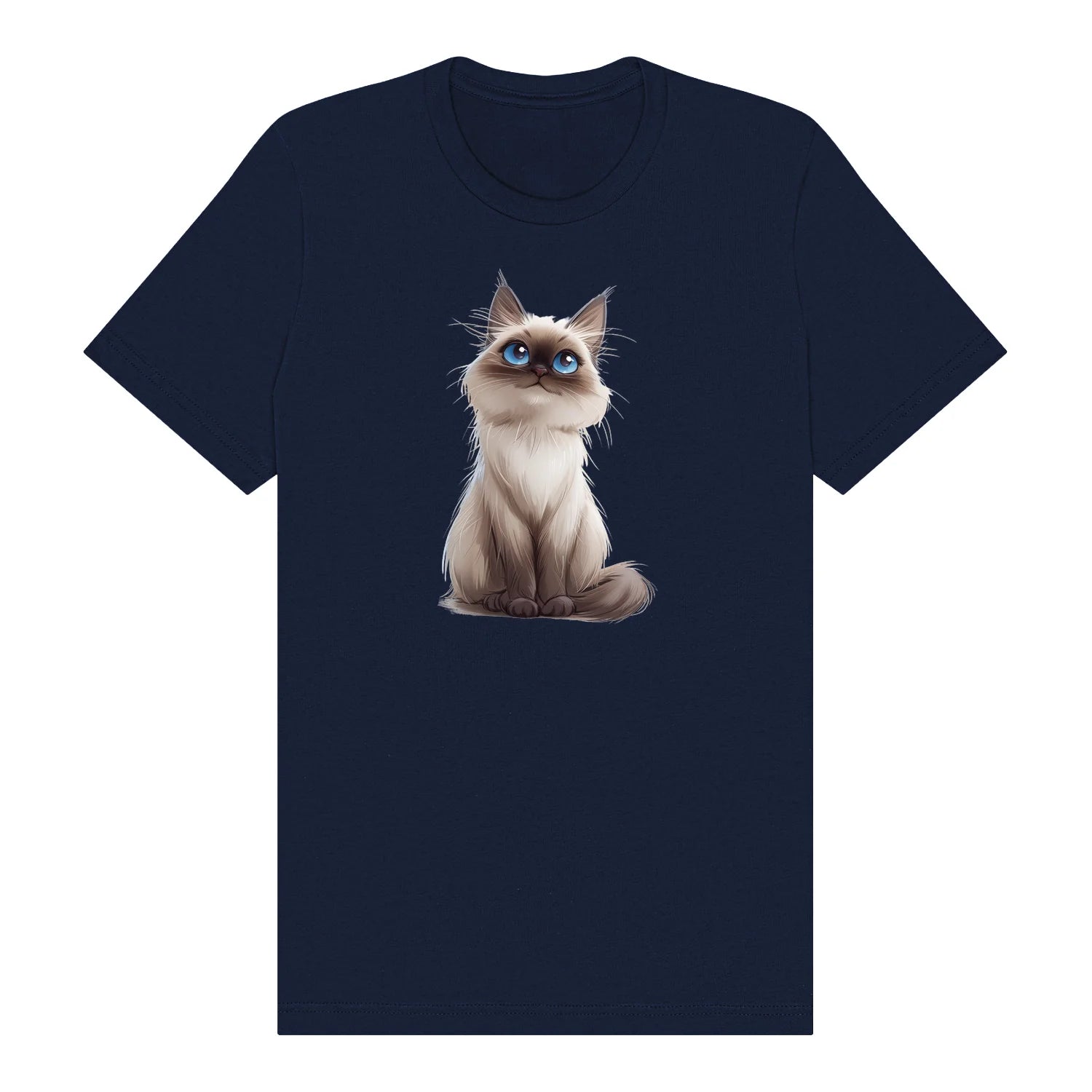 T-shirt Cat graphic 0025 - Navy