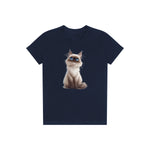 T-shirt Cat graphic 0025 - Navy