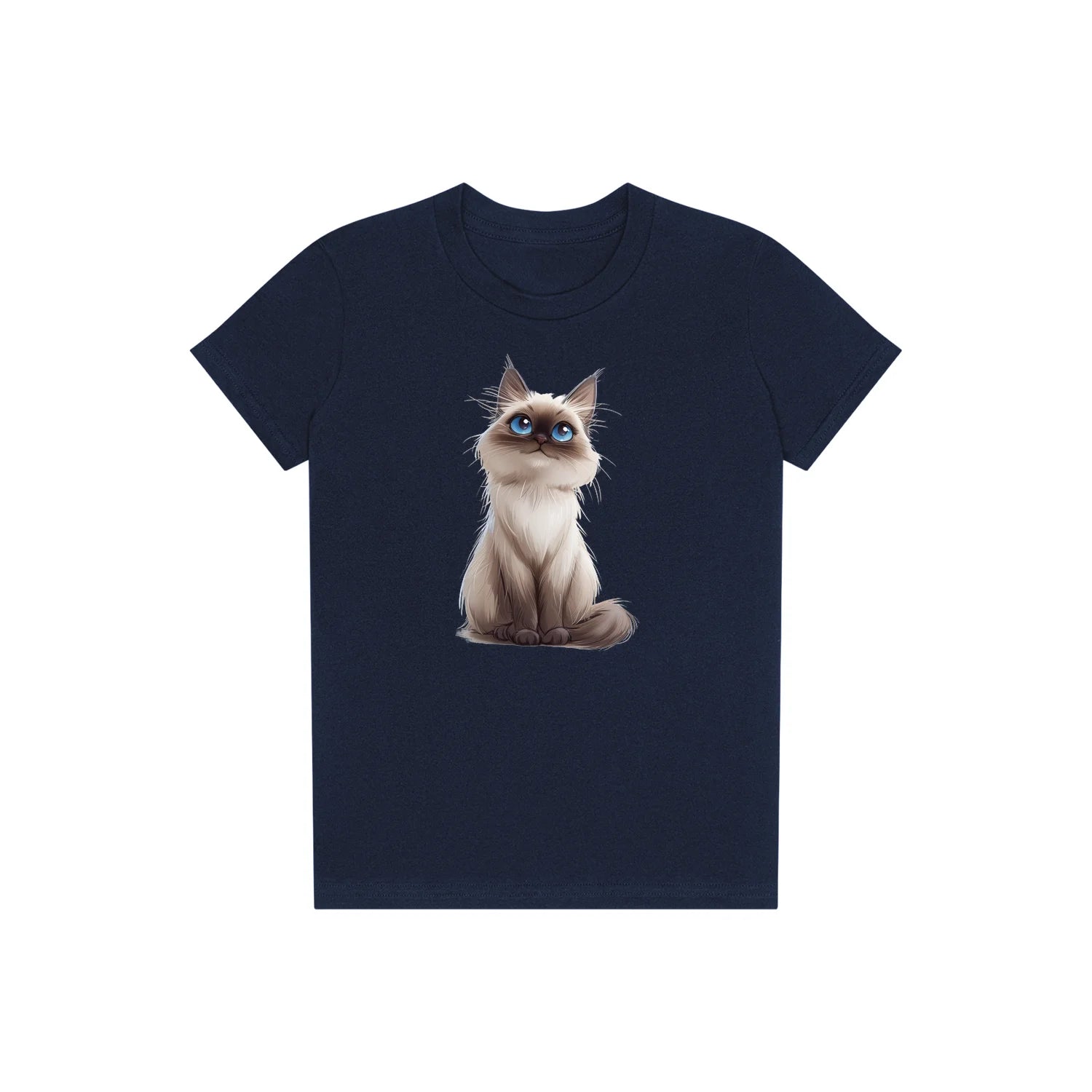 T-shirt Cat graphic 0025 - Navy