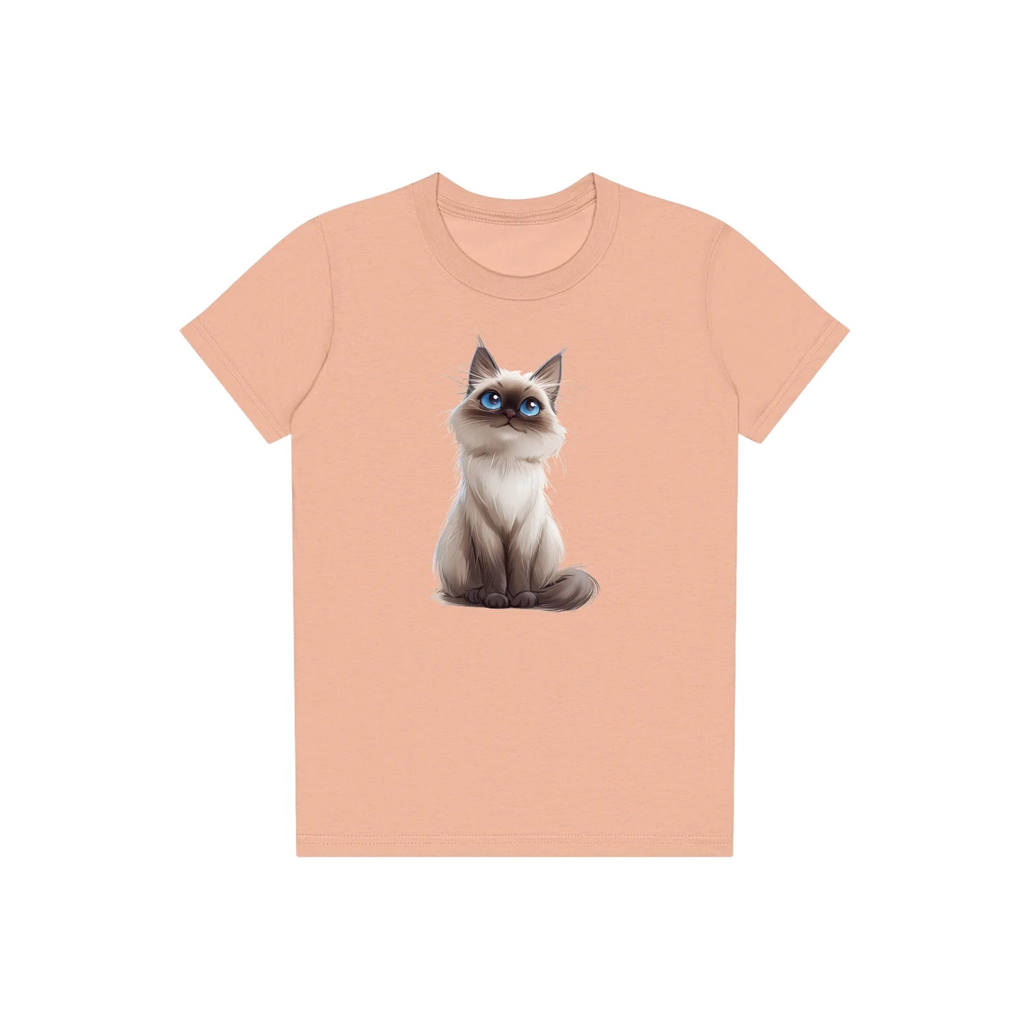 T-shirt Cat graphic 0025 - Peach