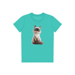 T-shirt Cat graphic 0025 - Teal