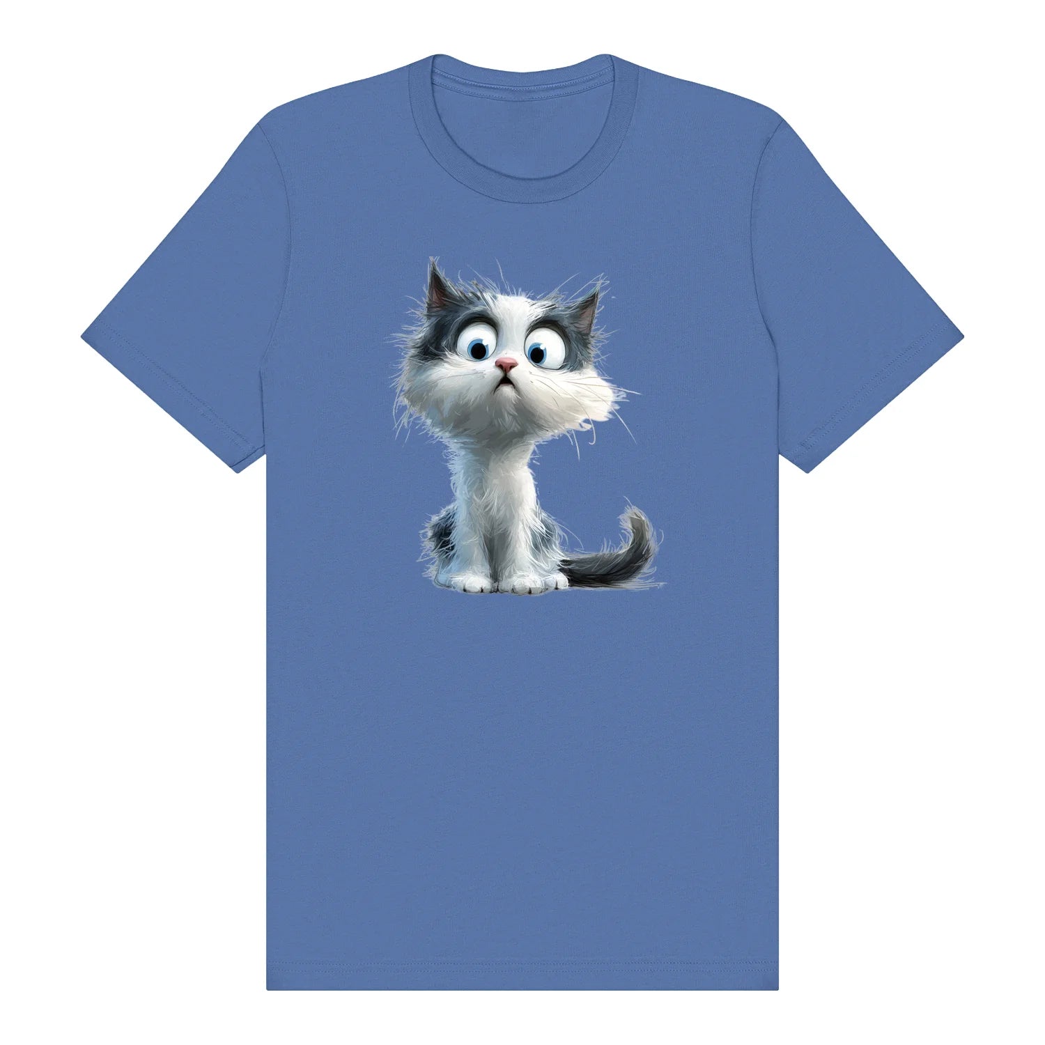 T-shirt Cat graphic 0026 - Columbia Blue