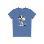 T-shirt Cat graphic 0026 - Columbia Blue
