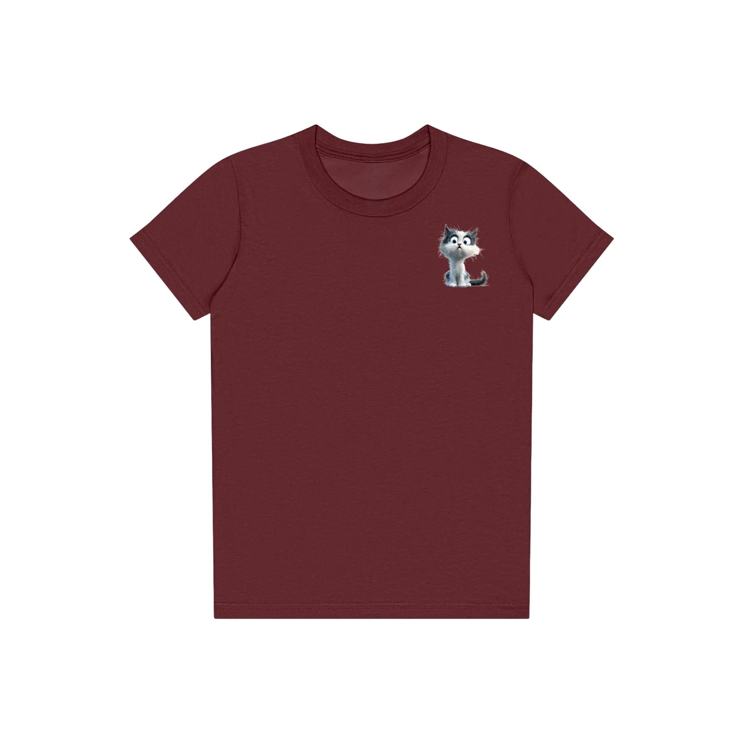 T-shirt Cat graphic 0026 - Maroon