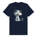 T-shirt Cat graphic 0026 - Navy