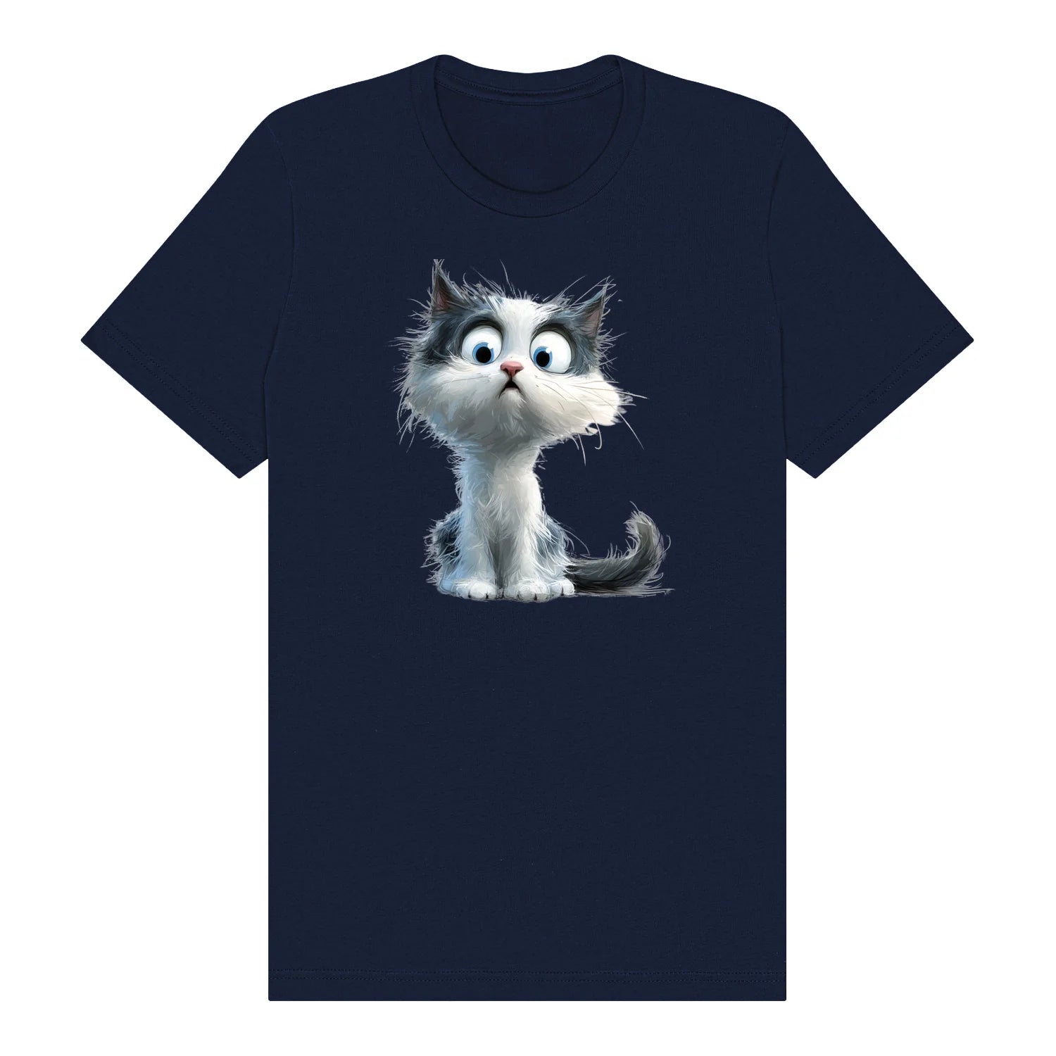 T-shirt Cat graphic 0026 - Navy