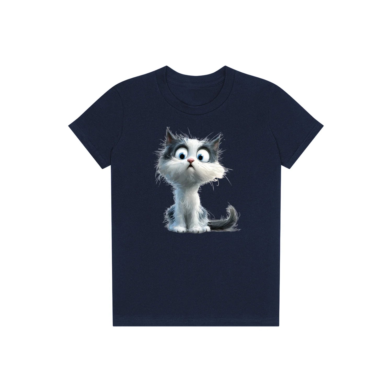 T-shirt Cat graphic 0026 - Navy