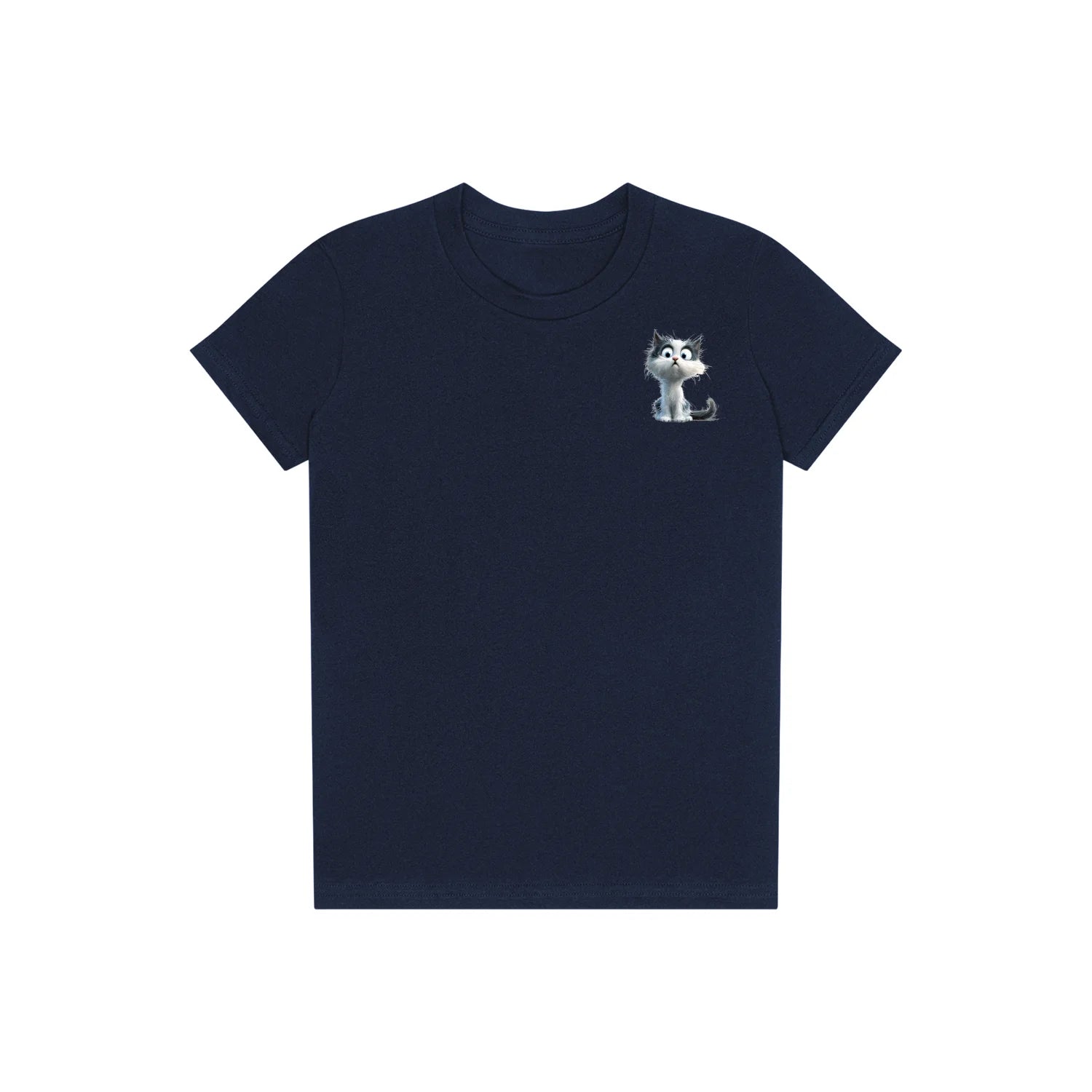 T-shirt Cat graphic 0026 - Navy