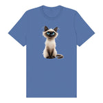 T-shirt Cat graphic 0027 - Columbia Blue