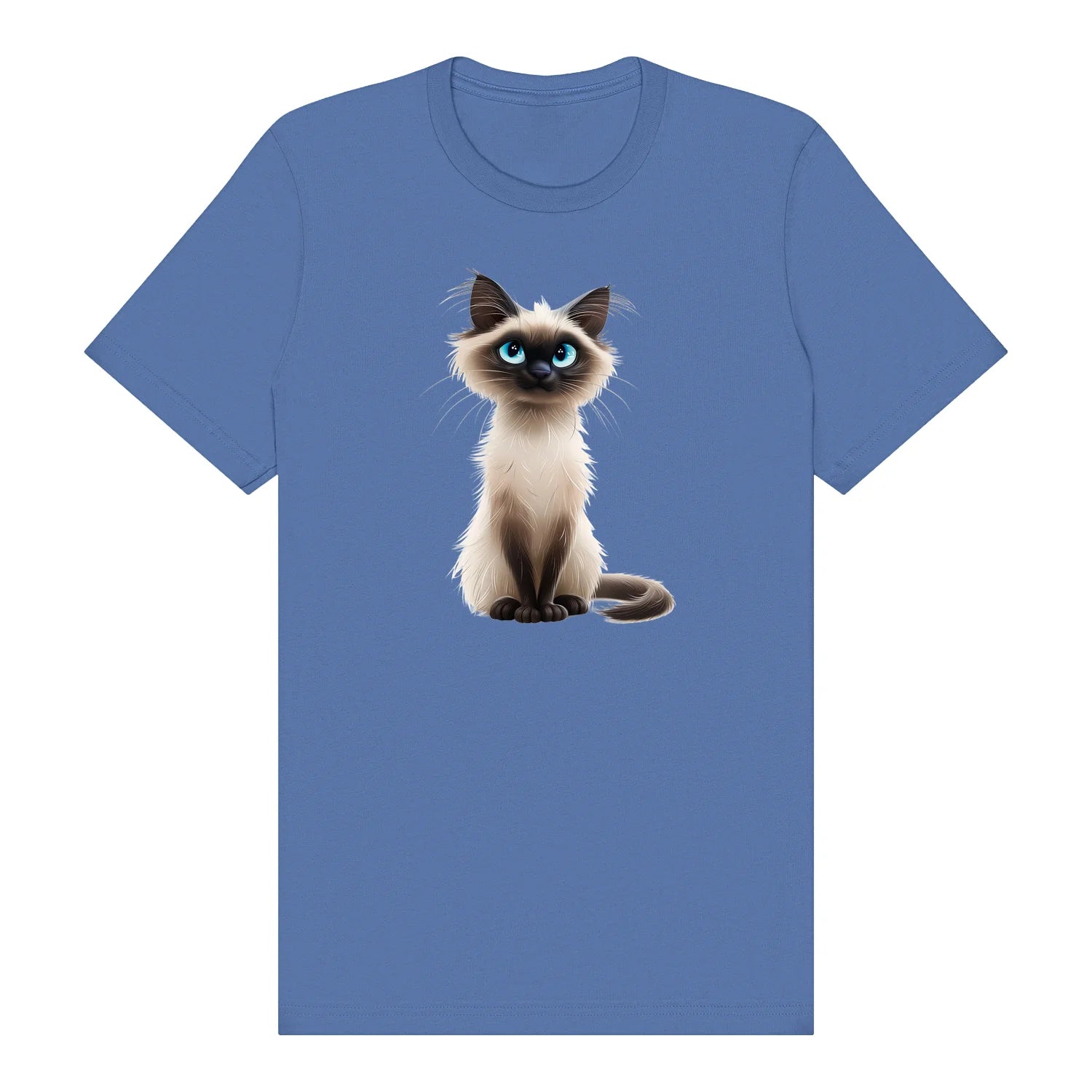 T-shirt Cat graphic 0027 - Columbia Blue