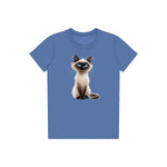 T-shirt Cat graphic 0027 - Columbia Blue