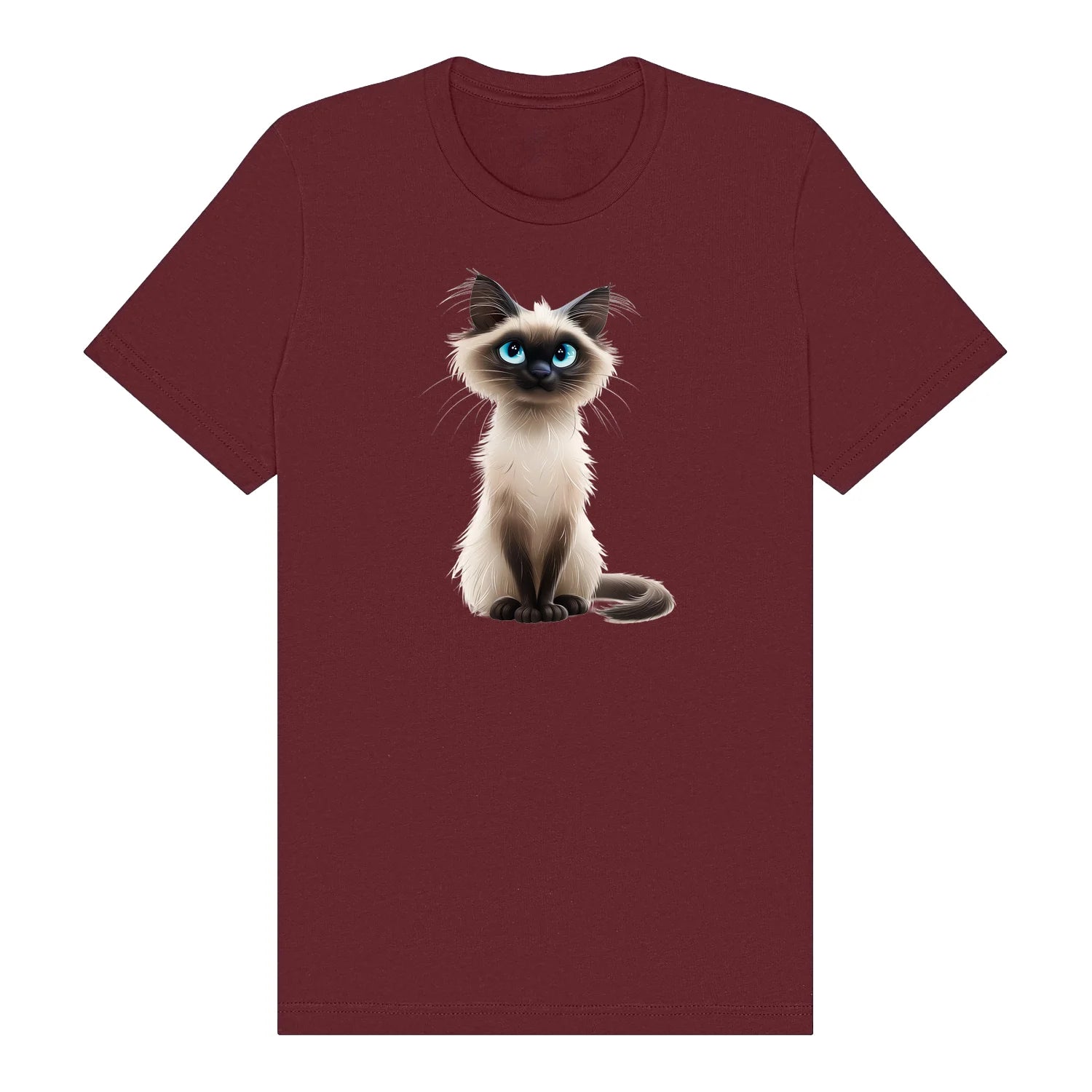 T-shirt Cat graphic 0027 - Maroon
