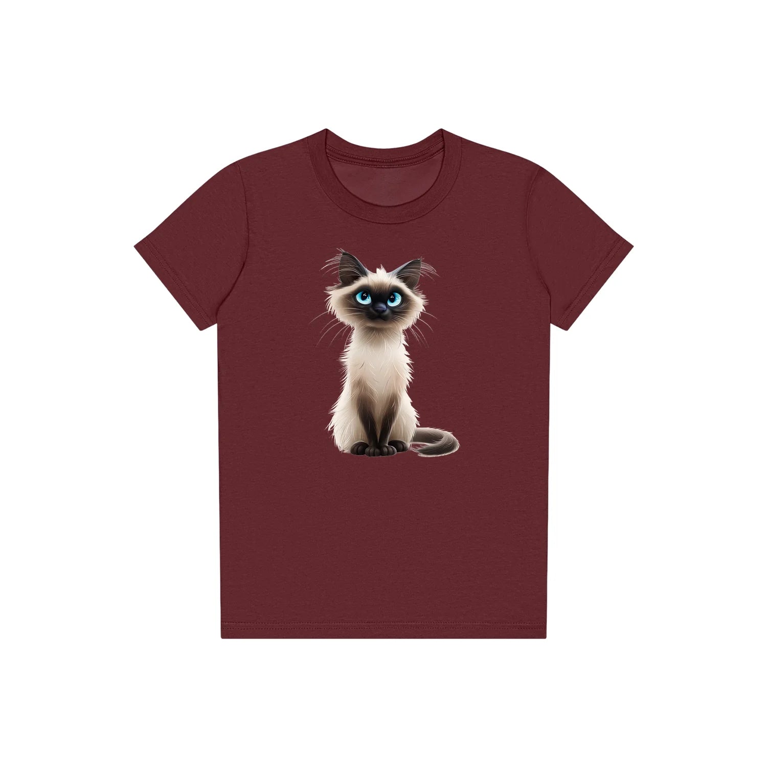 T-shirt Cat graphic 0027 - Maroon