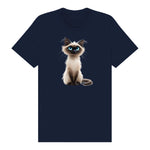 T-shirt Cat graphic 0027 - Navy