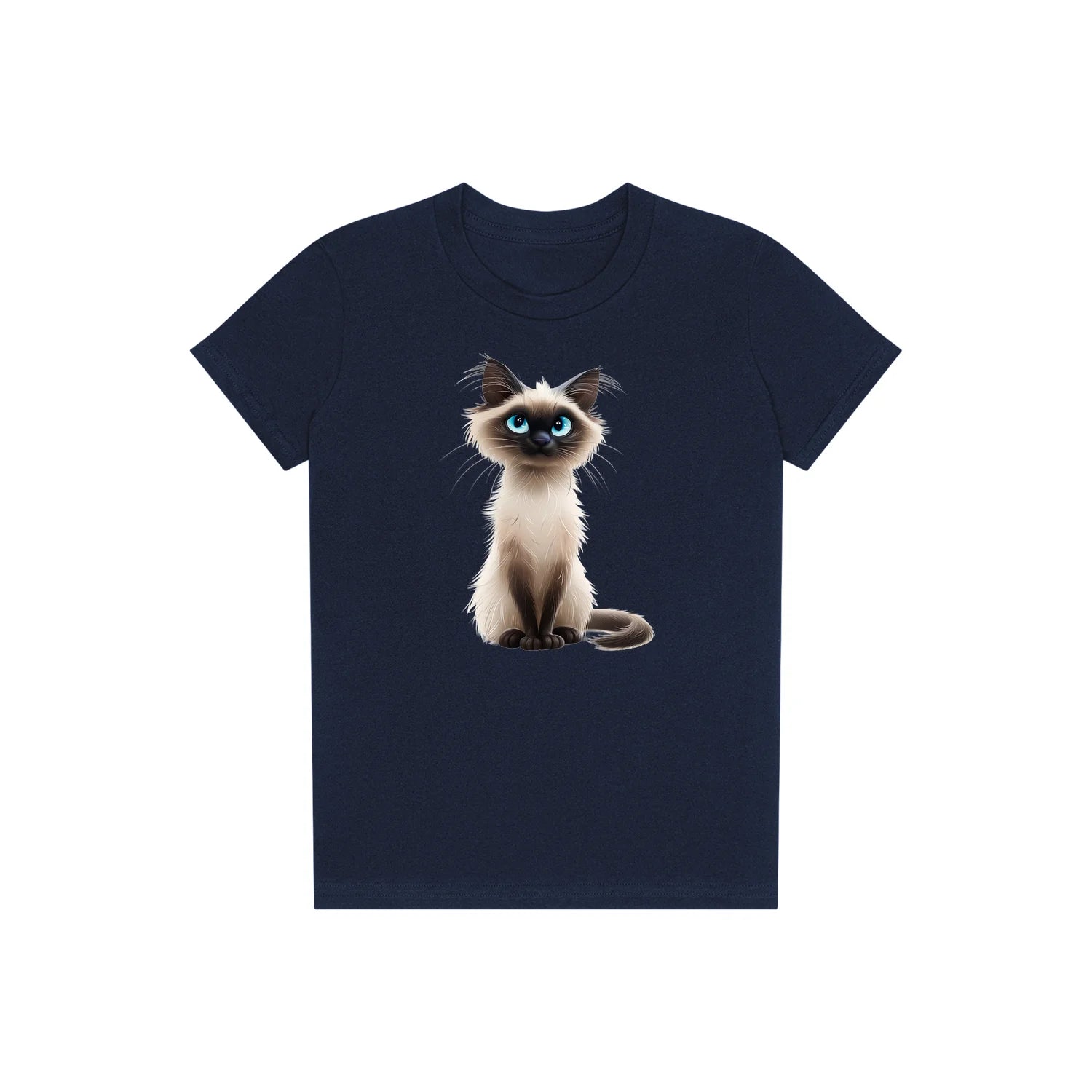 T-shirt Cat graphic 0027 - Navy