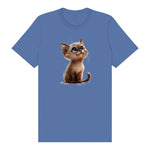 T-shirt Cat graphic 0028 - Columbia Blue
