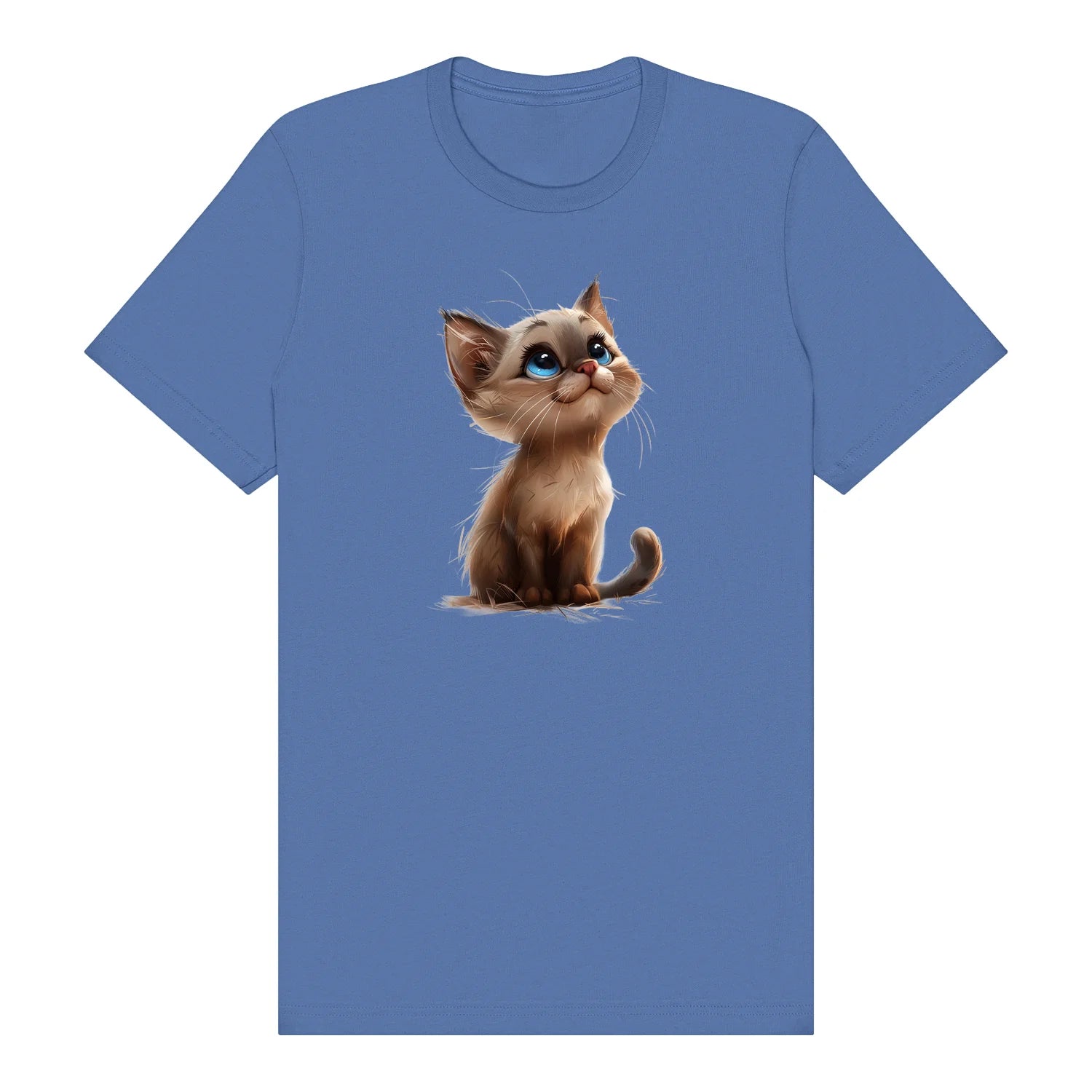 T-shirt Cat graphic 0028 - Columbia Blue