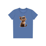 T-shirt Cat graphic 0028 - Columbia Blue