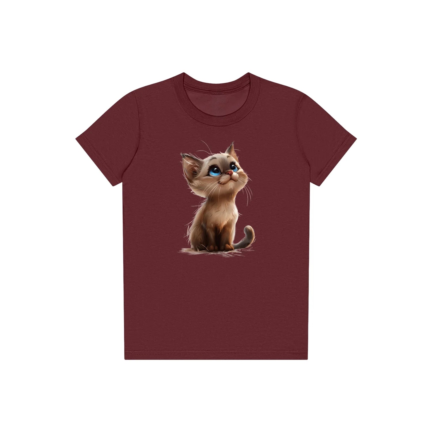 T-shirt Cat graphic 0028 - Maroon