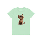 T-shirt Cat graphic 0028 - Mint